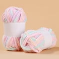 thumbnail image 3 of Thick DIY Crochet Scarf Anti-Pilling 50g/ball Ice Strip Thread Yarn Coarse Wool Thread Chenille Hand Knitting Yarn MULTICOLOR2, 3 of 8