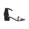 thumbnail image 2 of SUGAR Womens Black See-Through Strap Padded Comfort Noelle Round Toe Block Heel Buckle Dress Sandals 6.5 M, 2 of 3