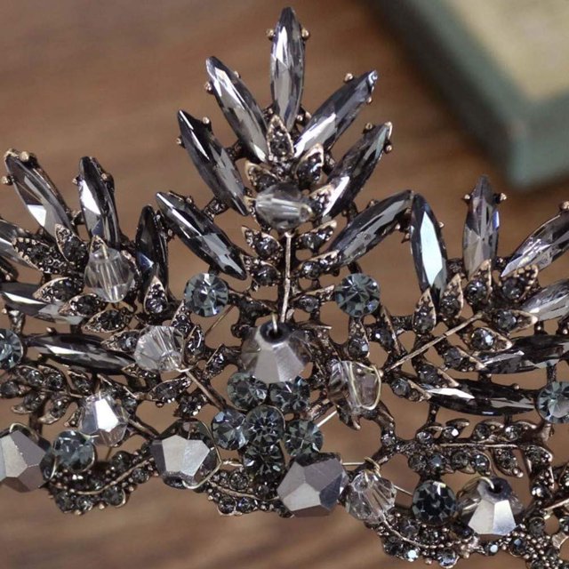 Tocado de novia de cristal para mujer, corona gótica para mujer, para graduación, desfile, fiesta de cumpleaños, horquilla pequeña