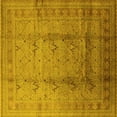 thumbnail image 1 of Ahgly Company Indoor Square Oriental Yellow Traditional Area Rugs, 6' Square, 1 of 4