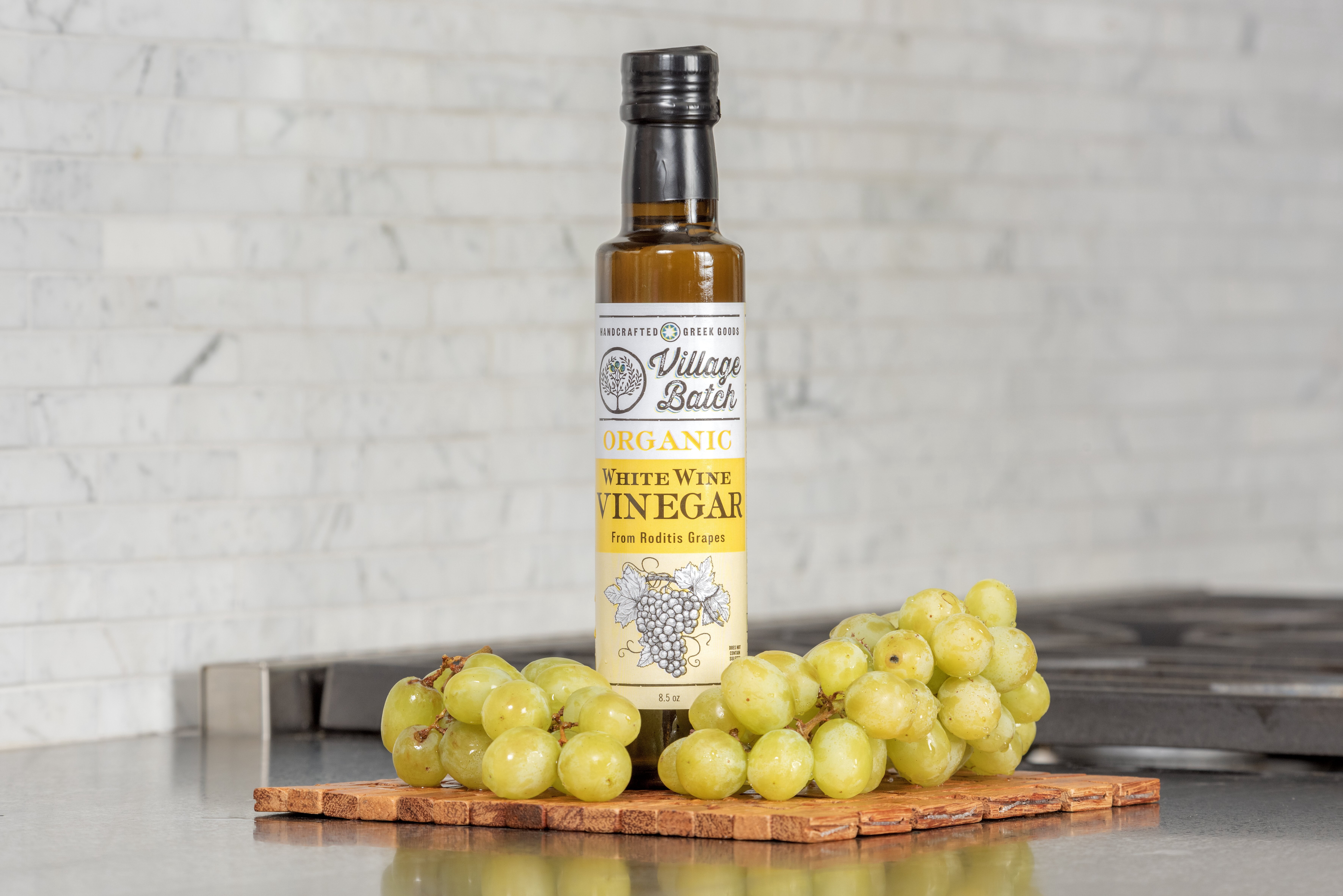 Organic White Wine Vinegar 2 pack, Single Origin, No Sulfites; 8.5oz each