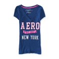 thumbnail image 1 of Camiseta adornada Aeropostale Nueva York Mujer Azul Pequeña, 1 of 2