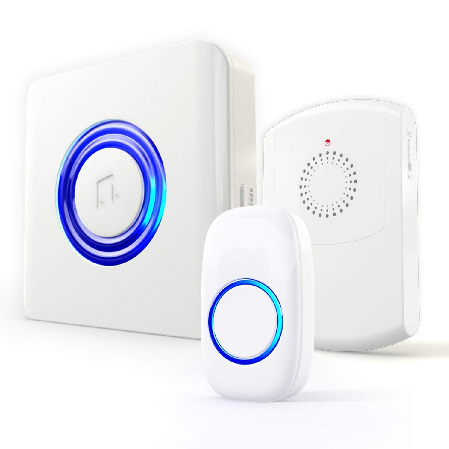 SadoTech Portable Vibrating Flashing Doorbell Receiver Vibrates (with