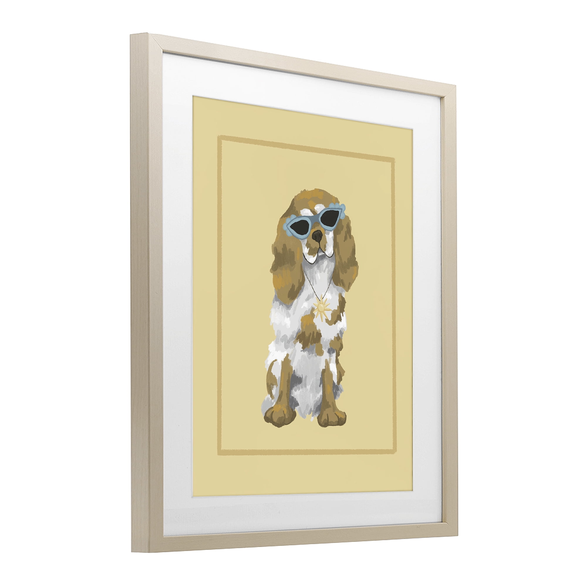 Stupell Industries Coolest Dog & Sunglasses Birch Framed Print Under Glass, design by Sadie Harper