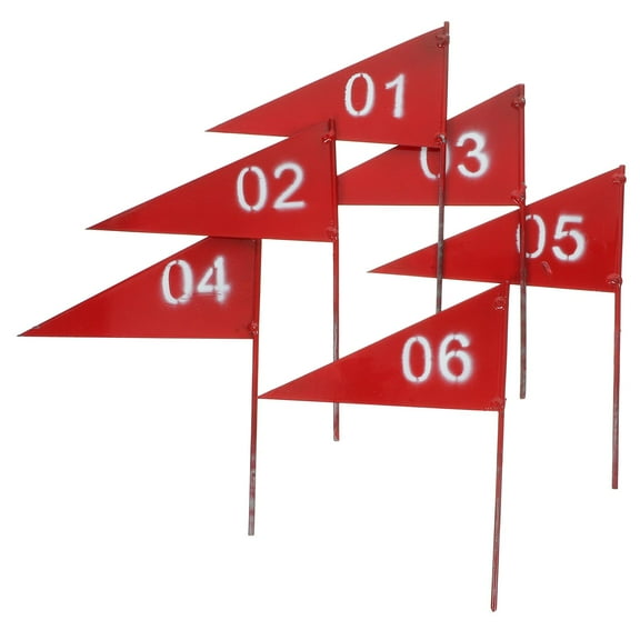 LEORX 6Pcs Utility Marking Flags Marking Flags for Industrial Users 15.5X20Cm