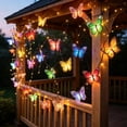 thumbnail image 5 of Solar Butterflies String Lights Multicolor, Solar Lights Waterproof Outdoor Decorative Lights for Patio Pergola Garden, 5 of 7