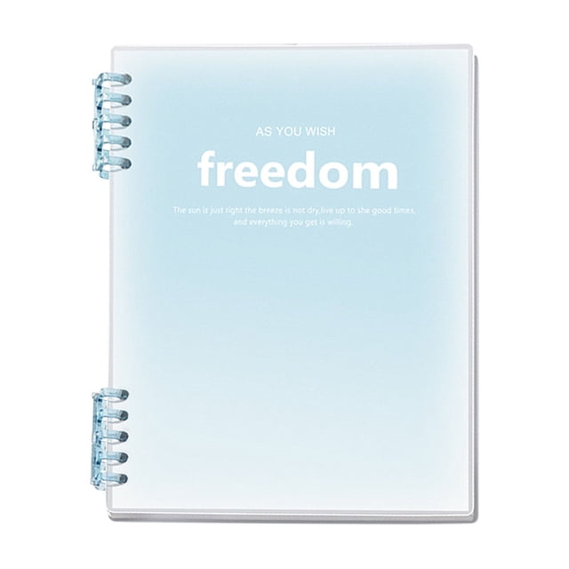 Xihbxyly Cuaderno Transparente con Espiral, 120 Páginas, Hojas Sueltas Desmontables, Tapa Blanda y Flexible, Papel Suave para Tinta, Organizador de Estudios, para Estudiantes Universitarios, Tamaño B