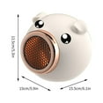 thumbnail image 3 of Fanshiluo White 500W Electric 2 Speed Adjustable Fan Heater, 3 of 3