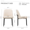 thumbnail image 3 of Juego de 6 sillas de comedor COLAMY con tapizado de tela beige y patas de metal, 3 of 3