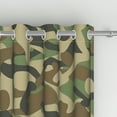 thumbnail image 4 of Aofoto Camo Dark Green Curtains, Army Camouflage Pattern Drapes Window for Bedroom/Living Room/Nursery,2 Panel ,52" W X 84" L, 4 of 4
