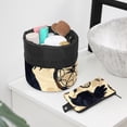 thumbnail image 6 of PhooArto Drawstring Cosmetic Bag, Barrel Shaped Portable Travel Makeup Bags, Black Raven Dreamcatcher Pattern Large Capacity Waterproof Multifunctional Bucket Toiletry Bag, 6 of 6