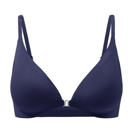 Pavied Minimizer Bras Bralettes for Women Seamless Bras Non Marking Large Size Lingerie Women s Thin Of Small Breasts Gathered Adjustable Feelingirl Bra Plus Size Bra Dark Blue L