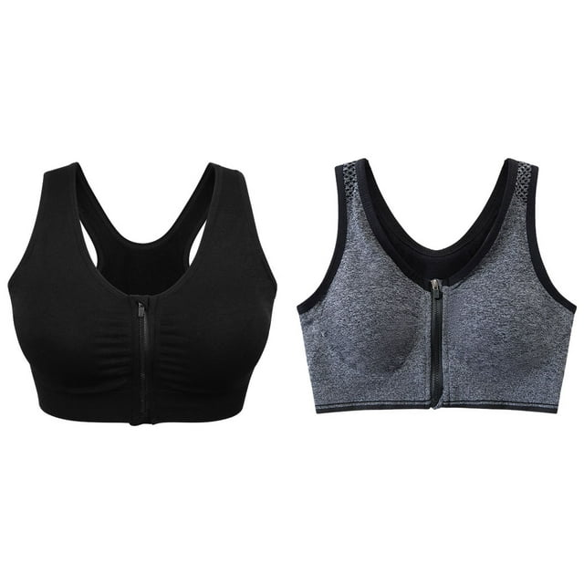 Destyer 2piece Choose Style Wide Range Of Colorful Sports Bras Wide Range Of Colors black + gray M 1Set