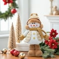thumbnail image 4 of CuiLiyq Adjustable Standing Christmas Gnomes, Doll Stuffed Plush with Retractable Spring Legs, Christmas Decor Ornaments Winter Home Decor (Round Hat Snowman), 4 of 6