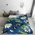 thumbnail image 3 of Soccer Blanket Sports Throw Blanket Cozy Fleece Flannel Plush Bedding Soccer Gifts Stuff for Boys Girls Men Women for Couch Sofa Bed Decor 50"X60", 3 of 4