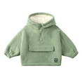 thumbnail image 2 of Godderr Kids Toddler Fleece Sweatshirt for Boys Girls Long Sleeve Hooded Shirt Pocket Pullover Baby Autumn Winter Sweater Hoodies Sweatsuit for 2-8Y, 2 of 8