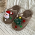 thumbnail image 6 of YAYUBA Christmas Slippers for Kids &Festive Holiday Slippers for Kids with Christmas Tree Print and Comfortable Soft Sole Design for Indoor Outdoor Use, 6 of 6