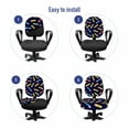 thumbnail image 4 of Colorful Office Chair Slipcover, Back to School Color Pencils Education Artist Happiness Design, Protective Stretch Decorative Fabric Cover, Standard Size, Indigo and Multicolor, by Ambesonne, 4 of 5