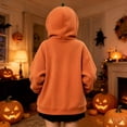 thumbnail image 5 of CONZONE Halloween Womens Pumpkin Hoodies Zipper Oversized Hooded Sweatshirt for Women Spooky Season Fall Winter Pullover Tops, 5 of 6