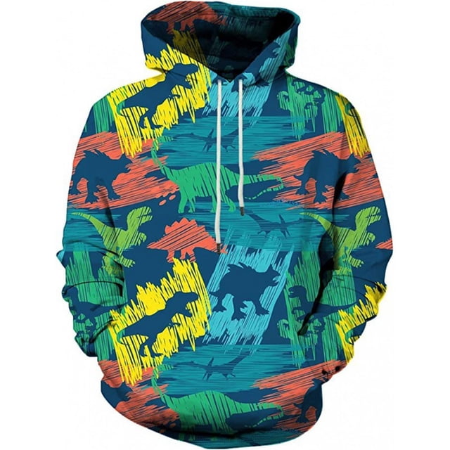 toraway Sweat à Capuche pour Hommes, Fermeture Éclair, Mode Hiver, Imprimé 3D, Graphique, avec Poche, XXXXL