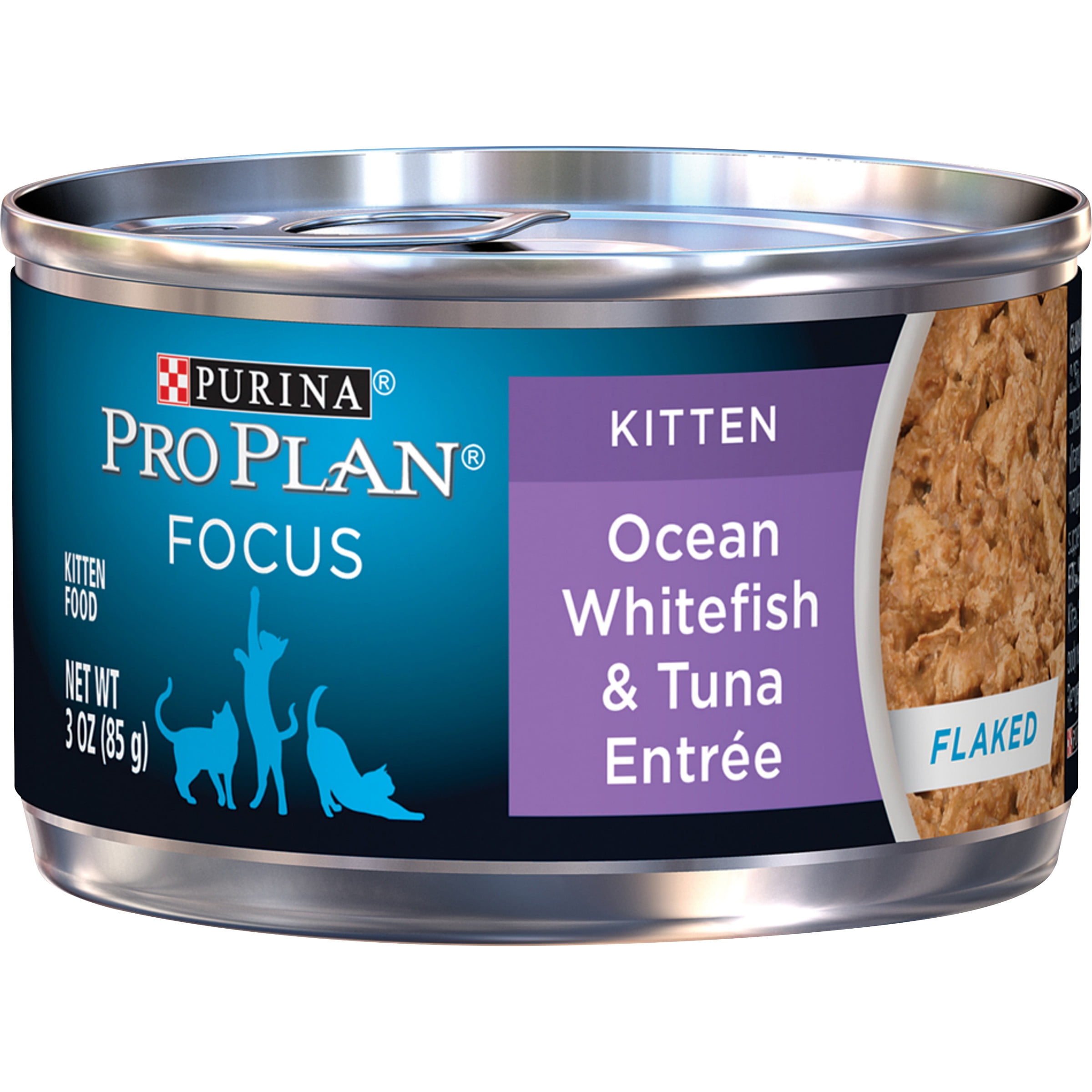 (24 Pack) Purina Pro Plan Wet Kitten Food, FOCUS Flaked Ocean Whitefish