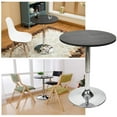 thumbnail image 2 of ELECWISH 35 Inches Height Modern Round Bar Table Adjustable Height Chrome Metal and Wood Cocktail Dinner Pub Table MDF Top 360°Swivel Furniture, Black, 2 of 7