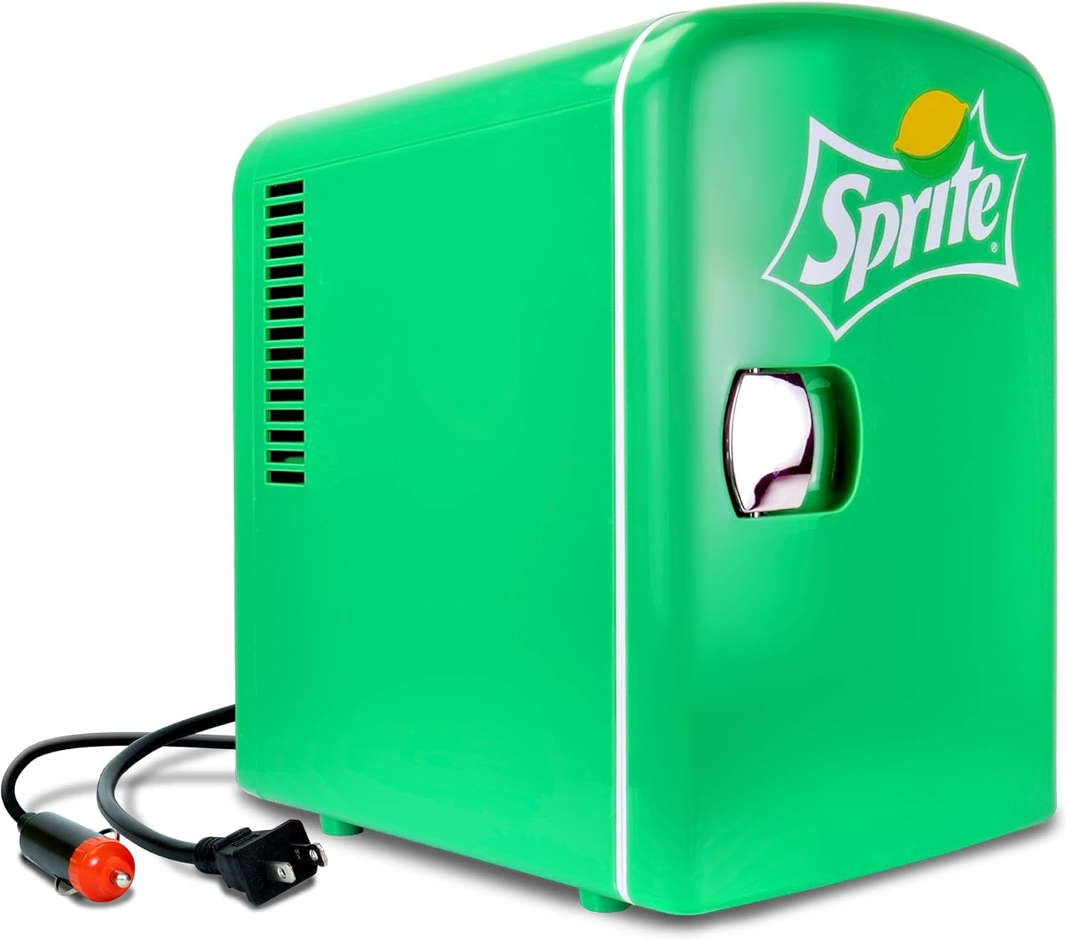 Fridge - 6 Can Refrigerator for Bedroom Office, Portable Table Top Beverage Cooler, 12V 110V Refrigerador For Drinks, Soda, Wines, Use In Car, Dorm, Outdoor,