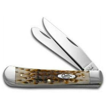 Case Peach Seed Jig Amber Bone Trapper 00164