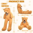 thumbnail image 6 of Giant Plush Teddy Bear Stuffed Animal 47"-55" Large Hugging Bear with Healing Smile, Soft Fluffy Material & Safety Eyes, Perfect Gift for Kids and Home Decor for All Season., 6 of 8