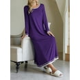 thumbnail image 3 of Avidlove Long Nightgown for Women Long Sleeve Nightshirt Full Length Sleepwear Soft Loungewear S-4XL, 3 of 7