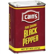 Cain's: Pure Ground Black Pepper, 8 Oz