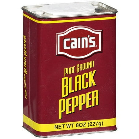 Cain's: Pure Ground Black Pepper, 8 Oz