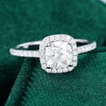 thumbnail image 2 of Empire Jewelry Silver 14K White Gold Plated Ring - Oval Cut Excellent 2.1 Ct Diamond Ring for Women - Ever & Ever Halo-Style Engagement Rings - Engagement Wedding Halo Prong Set Ring - Unique Gift, 2 of 6