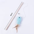 thumbnail image 3 of dgysar Wooden Pole Teaser Wand Paper Rope Fish Interactive Cat Stick with Elastic Rope for Jumping and Pouncing Healthy Indoor Exercise and Boredom Relief, 3 of 3