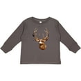 thumbnail image 3 of Inktastic Deer Head Hunter Boys or Girls Long Sleeve Toddler T-Shirt, 3 of 5