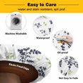 thumbnail image 3 of Elastic Fitted Round Tablecloth, Grey Green Botanical Waterproof Stretch Table Cover for 55"-60" Tables, Watercolor Spring Floral Summer Leaf Washable Outdoor Tablecloths for Patio, Picnic, Camping, 3 of 9