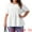 White, variant on DARING DIVA Women's Plus Babydoll Crew Neck Flowy Blouse 1X White