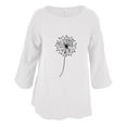 thumbnail image 3 of Eashery Tshirt Women's Graphic Print Summer T-Shirt New Fashion Womens Tshirt White XL, 3 of 4