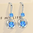thumbnail image 3 of HANXIULIN Diamond-Studded Crystal Creative Earrings Dangle Earrings Temperament Long Drop Earrings for Women Girls, 3 of 7