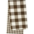 thumbnail image 4 of Primitives by Kathy Double Sided Table Runner, Brown White Buffalo Check Plaid Design, Cotton Machine Washable, Perfect for Family Table at Home, Rustic Farmhouse Decor for Kitchen, 4 of 4