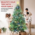 thumbnail image 4 of 6.5ft Pre-Lit Artificial Christmas Tree with 350 Multi-Color Lights, 80 Pinecones, 1000 Branch Tips, 8 Lighting Modes, Tree Topper Star, Easy Assembly for Holiday Decorations, 4 of 7