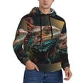 thumbnail image 2 of Haiem Realistic Colorful Chameleon Patterned Men's Hoodie with Kangaroo Pocket - Ideal Pullover Sweatshirt for Daily Wear, Travel, and Home-3X-Large, 2 of 7