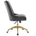 thumbnail image 4 of Regent Tufted Vegan Leather Office Chair Black White, 4 of 10
