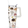 thumbnail image 2 of 40oz Cute Mini Cactus Theme Stainless Steel Flip Straw Tumbler Spill Proof Travel Cup Double Wall Vacuum Insulated Coffee Mug with Top Handle, 2 of 6