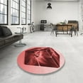 thumbnail image 4 of Ahgly Company Machine Washable Indoor Round Transitional Tomato Red Area Rugs, 8' Round, 4 of 7