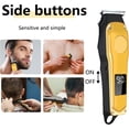 thumbnail image 3 of Cortapelos para hombres, Afeitadora eléctrica profesional Cortapelos para hombres Acabado Recortador Cortes de pelo y kit de barba (9 piezas/USB/Recargable/Pantalla LCD/Inalámbrico/Oro negro), 3 of 5