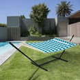 thumbnail image 4 of SUNCREAT Two Person Hammock with Stand, Hardwood Spreader Bar, Portable Freestanding, Light Blue Waves, 4 of 7