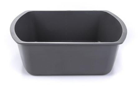black plastic wash basin