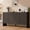 Dark Walnut - 4 Doors, variant on TOPCOMFY Buffet Cabinet with Storage, Multifunctional Storage Cabinet with 4 Doors, Modern Sideboard Buffet Credenzas for Living Room - Black