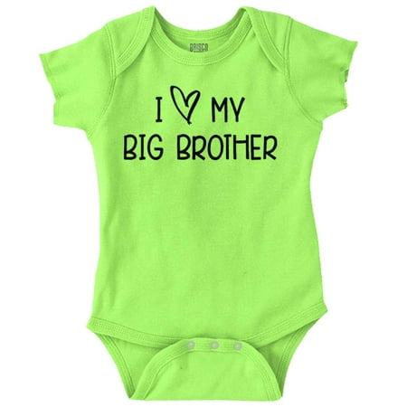 

Brother Newborn Romper Bodysuit For Babies Big Little Younger Son Shower Gift